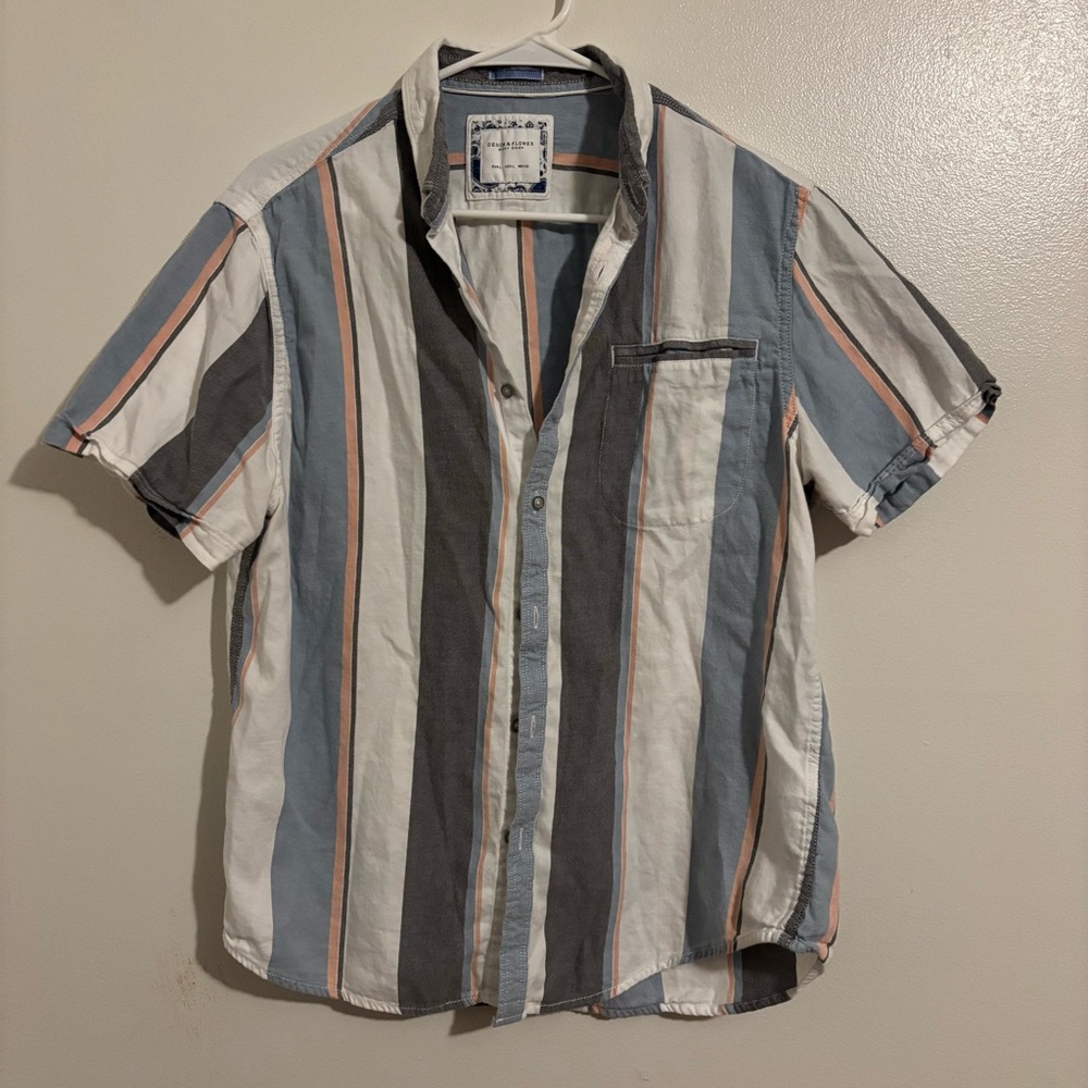 Denim & Flower short-sleeve button-up shirt - Size L
